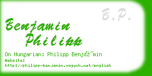 benjamin philipp business card